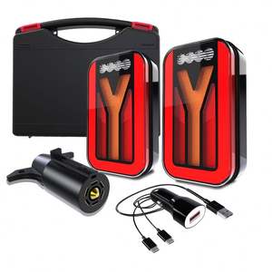 Kit de luces traseras de remolque inalámbricas Led magnéticas, indicador de giro de freno recargable, luces de matrícula, estacionamiento para remolque de caravanas - Product Image 1