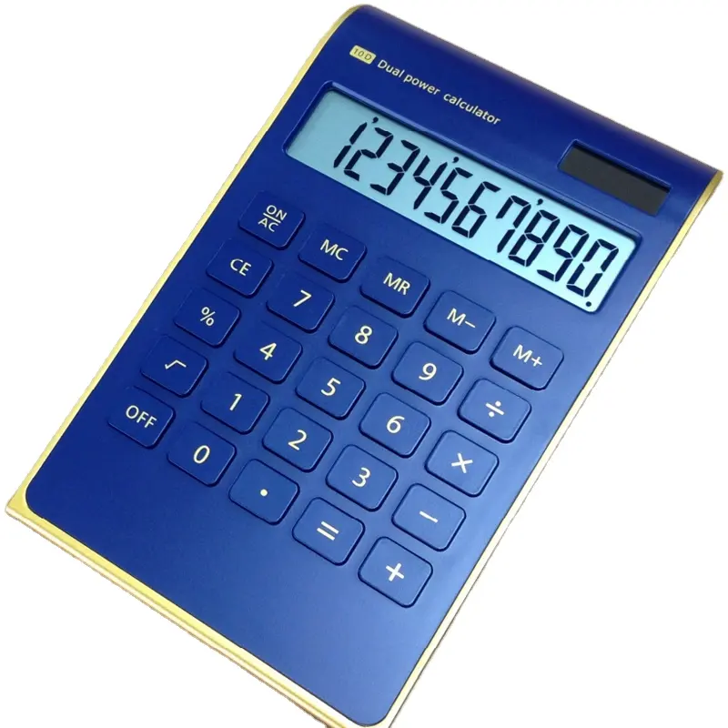 New Design Calculator 10 Digit Large Screen Dual Power Fashion Financial Accounting Calculator For Solar Panel