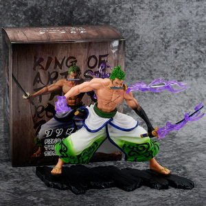 <span class=keywords><strong>Roronoa</strong></span> <span class=keywords><strong>Zoro</strong></span> 3ดาบสไตล์แอ็คชั่น PVC รูปปั้นอนิเมะหุ่นฟิกเกอร์หนึ่งชิ้นโมเดลการตกแต่งของเล่นกล่องสี17.5ซม. - Product Image 3