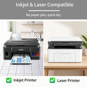 Papier vinyle brillant auto-adhésif PP <span class=keywords><strong>A4</strong></span> 100um, imperméable, 20 pièces - Imprimable pour imprimantes jet d'encre/laser, étiquettes <span class=keywords><strong>autocollantes</strong></span> personnalisées - Product Image 5