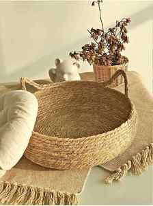 Rush Weaving New Eco Friendly <span class=keywords><strong>Rattan</strong></span> Pet Bedding Luxury Puppy Pet <span class=keywords><strong>Dog</strong></span> <span class=keywords><strong>Bed</strong></span> Cute Cat <span class=keywords><strong>Bed</strong></span>