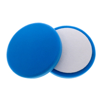 Éponge plate de polissage en mousse DA de 6 pouces (148 mm) bleue avec fixation auto-agrippante pour l'entretien automobile, le lustrage et le nettoyage