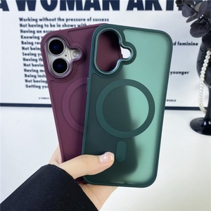 Funda Magnética de Lujo para Teléfono con Carga Inalámbrica, Color Caramelo, TPU y PC, Suave, Transparente, Mate, para iPhone 16 15 14 13 12 11 Pro Max - Product Image 2