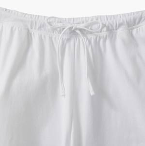 Pantalon de pyjama long pour femmes, pantalon à jambes larges, vêtements de nuit pour la maison, pantalon de nuit en coton uni respirant et absorbant la transpiration pour femmes - Product Image 2