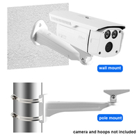 Poteau de Surveillance Universel Extérieur/Intérieur en ABS Blanc et Acier Inoxydable, Réglable, Étanche et Résistant aux Intempéries, de Haute Qualité