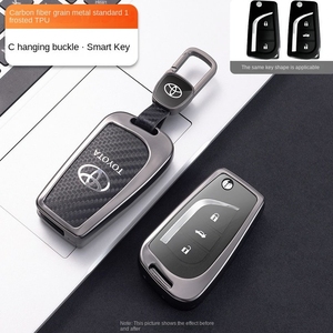 Tùy chỉnh làm Carbon + Sợi + RAV4 + Xe + Chìa Khóa + Vỏ kim loại hợp kim kẽm 2 3 4 5 nút - Product Image 6