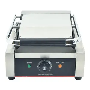 Electric Contact Panini Grill Commercial Stainless Steel Griddle Toaster Sandwich Maker Non-stick Cleanable Restaurant Home Use