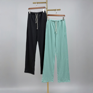 Pantalones Deportivos de Mujer Ultra Suaves de Poliéster/Algodón, Transpirables, de Pierna Ancha, Cintura Alta Elástica, con Bolsillos, para Yoga, Dormir o Uso Casual - Product Image 3