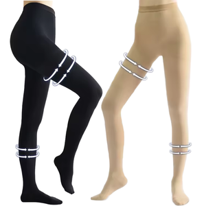 Girls Women Compression Stockings Pantyhose <strong>Tights</strong> 23-32mmHg <strong>Beige</strong> White Black Spandex and Nylon Opaque Knitted - Product Image 6