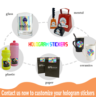 Autocollant holographique personnalisé en vinyle PVC imperméable avec impression de logo sur mesure, écologique et lumineux, découpé sur mesure