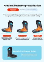 Nouvelle botte de protection professionnelle pour fracture de la cheville, avec double airbag, en coton respirant, à lacets, stabilisateur de pied et soutien du tendon d'Achille
