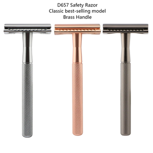 <span class=keywords><strong>Rasoir</strong></span> <span class=keywords><strong>de</strong></span> sécurité à double tranchant, réutilisable, rechargeable, multicolores, <span class=keywords><strong>de</strong></span> luxe, zéro déchet, pour le rasage du visage, des aisselles et du corps des femmes - Product Image 3