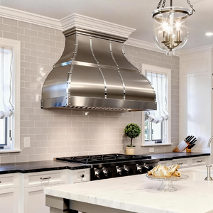Campana Extractora de Acero Inoxidable Personalizada, Diseño Clásico Curvo y Cónico, Montaje en Pared para Cocinas de Villas de Lujo - Product Image 6