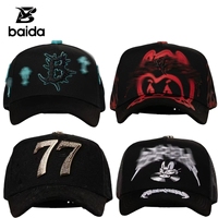 Al por mayor, Novedad: Gorras Barbas G5 Y2K con Letra B de Espinas y Pedrería, Estilo Urbano, Ajustables, de Algodón y Ante, Doradas, Tipo Béisbol