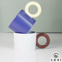 Mug en céramique moderne laqué mat 15oz avec anse en porcelaine, compatible lave-vaisselle et micro-ondes, idéal pour la maison, le bureau, cadeau, vente en gros