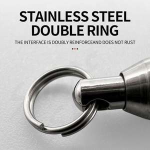 Connecteurs d'hameçons à anneau <span class=keywords><strong>fendu</strong></span> en acier inoxydable de pêche pivotante à roulement à billes haute résistance pour l'eau salée - Product Image 4