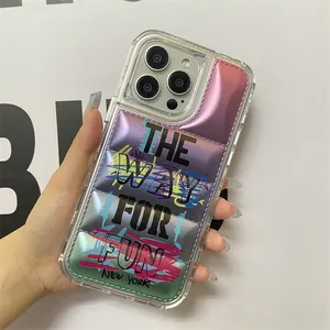 2024 Nieuwe Creatieve Donsjack Schokbestendige Waterdichte Mobiele Telefoon Case Voor Iphone 14 Pro Max 12 13 13 Pro Xr Xs