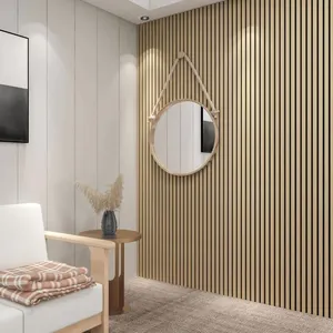 noise absorb soundproof wooden slat polyester fiber acoustic wall panel