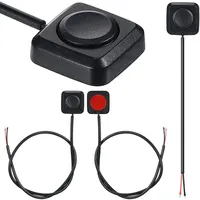 1 pièce Interrupteur à bouton-poussoir momentané marche/arrêt en plastique noir 12V 24V pour alarme de voiture, lampe de poche DIY, mini interrupteur à bouton-poussoir à montage en surface