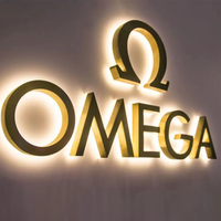 Enseigne extérieure personnalisée avec éclairage LED, lettres en relief 3D, enseigne lumineuse en métal pour boutique, enseigne extérieure pour entreprise