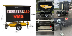 Affichage de signalisation à message variable personnalisé, étanche, rechargeable, solaire, LED, pour remorque, avec avertissement de sécurité en usine - Product Image 2