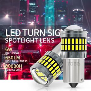 54smd tự động dẫn ánh sáng tín hiệu lần lượt phanh bóng đèn mới máy chiếu ống kính CANBUS điện trở BA15S 1156 1157 PY21W 7443 7440 P21W - Product Image 2