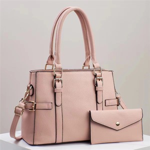 2026 Trendy <b>Soft</b> PU <b>Leather</b> Ladies Handbags Zipper Closure Polyester Lining Shoulder <b>Bags</b> Set for Women with Layered Design - Product Image 4