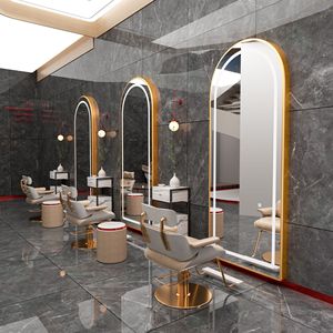 Modern <b>LED</b> Hair Salon <b>Mirror</b> Wall Mounted Lighted Styling <b>Mirror</b> for Barber Shop Beauty Salon - Product Image 4