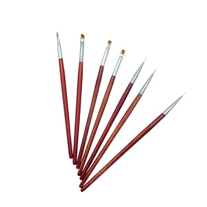 Juego de pinceles de arte de <span class=keywords><strong>uñas</strong></span> con mango de palisandro para gel y esmalte, pincel de abanico para pegamento, herramientas de madera para decoración de <span class=keywords><strong>uñas</strong></span> al por mayor - Product Image 5