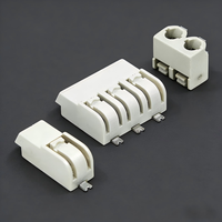 Terminal SMD 3P beige cuivre 2052, à brancher, pour LED sur substrat aluminium, usage industriel, connexion rapide, compatible reflow, PA9T