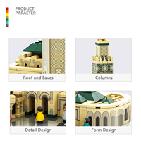 Wange 4231 Bloques de Construcción de la Mezquita Hassan II, Modelo MOC Personalizado, Juego de Bloques de Construcción Educativos para Niños, Juguete de Plástico