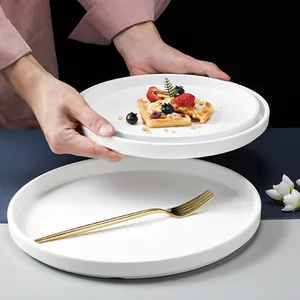 Nordic Restaurant Einzigartige Melamin-Steak-Platte Rundes Plastik geschirr Flache Serviert eller für den Großhandel