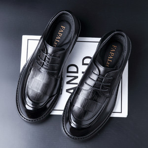 Chaussures Derby en Cuir pour Hommes, Noir, Cuir de Vachette Pleine Fleur, Tenue Formelle, Mariage, Oxfords, Style Quatre Saisons - Product Image 3