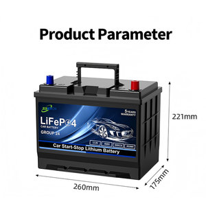 Garantie 5 ans, OEM, sur mesure, batterie de démarrage/arrêt de voiture 12V 65Ah MF LFP, batterie de voiture 600CCA - Product Image 3