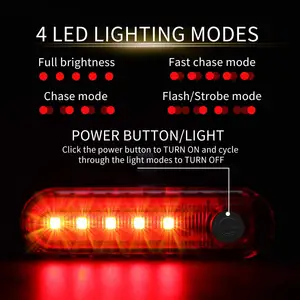 Ultra Terang USB Rechargeable Sepeda Lampu Belakang Merah Intensitas Tinggi Led Flash Sepeda Aksesoris Lampu Belakang