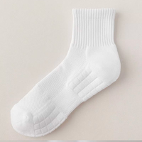 Chaussettes de sport en coton tricotées à revers, avec semelle éponge, pour homme et femme, idéales pour la course, le basketball et l'entraînement, collection automne, modèle standard