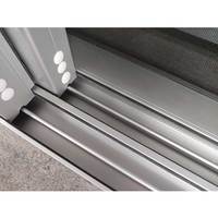 Fenêtre coulissante en aluminium argenté avec moustiquaire anti-insectes et cadre de ventilation pour bâtiments résidentiels et commerciaux
