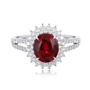 <span class=keywords><strong>2025</strong></span> mới phổ biến đồ trang sức pt950 plainum phòng thí nghiệm phát triển Ruby Blossom Nhẫn cho thiết kế đám cưới kim cương Nhẫn Valentine quà tặng cho phụ nữ - Product Image 3