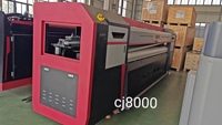 Impresora Mural de Barniz Crystaljet de 3.3m, Modelo CJ8000III, para Tinta UV con 4-12 Cabezales de Impresión Konica
