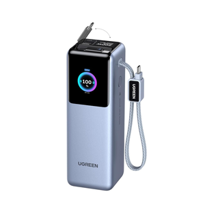 UGREEN Nexode <span class=keywords><strong>Power</strong></span> <span class=keywords><strong>Bank</strong></span> pour Ordinateur Portable 25000mAh 200W Charge Rapide Chargeur Portable Câble Rétractable Intégré & Écran Intelligent 4 Sorties - Product Image 1