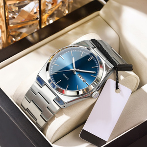 Montre-bracelet dorée pour homme, logo personnalisé, étanche, coffret cadeau d'affaires de luxe, acier inoxydable, OEM ODM, prix d'usine - Product Image 6