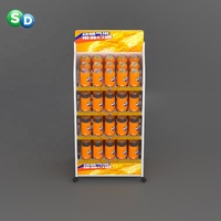Papier d'affichage au sol en plastique FSDU personnalisé support en plastique carton de présentation ondulé PVC présentoir au sol au détail