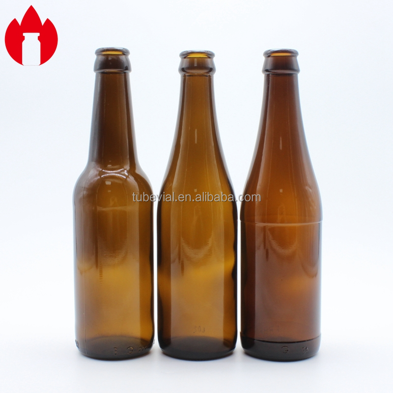 Customized Amber Glass Bottle Empty Beer