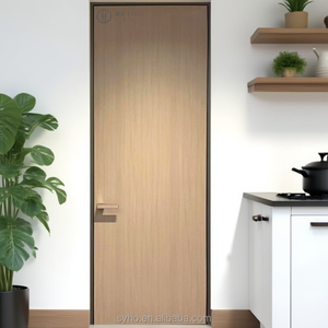 Plat à l'extérieur ouvert à l'intérieur <span class=keywords><strong>porte</strong></span> en <span class=keywords><strong>bois</strong></span> en <span class=keywords><strong>aluminium</strong></span> portes intérieures minimalistes en alliage d'<span class=keywords><strong>aluminium</strong></span> <span class=keywords><strong>porte</strong></span> en <span class=keywords><strong>bois</strong></span> <span class=keywords><strong>imitation</strong></span> exportation - Product Image 5