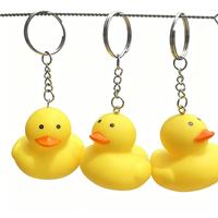Porte-clés transfrontalier Canard Jaune, mignon, en PVC souple et couineur, style dessin animé, pendentif DIY, style Hong Kong, pour sac