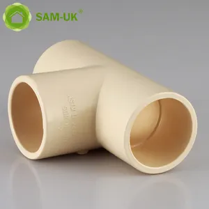 Factory wholesale customized size water supply environmental protection materials 4 inch cpvc pipe fittings straight tee