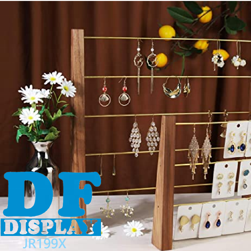 Support à 5 Niveaux Pour Boucles D'oreilles | Présentoir En Bois De Fer | Organisation Bijoux Facile | Idée Cadeau Mariage
