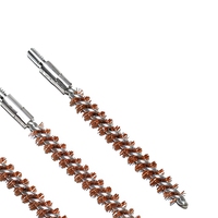 Kit de brosses de nettoyage pour armes à feu en acier inoxydable, poils en cuivre, argent et PP, outil d'entretien pour le tir en extérieur