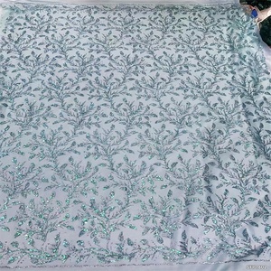 Wholesale Dance Dress <strong>Sequin</strong> <strong>Material</strong> Double Sided Mermaid Reversible <strong>Sequin</strong> Lace Fabric for Party Dress Shiny Glitter Fabric - Product Image 1