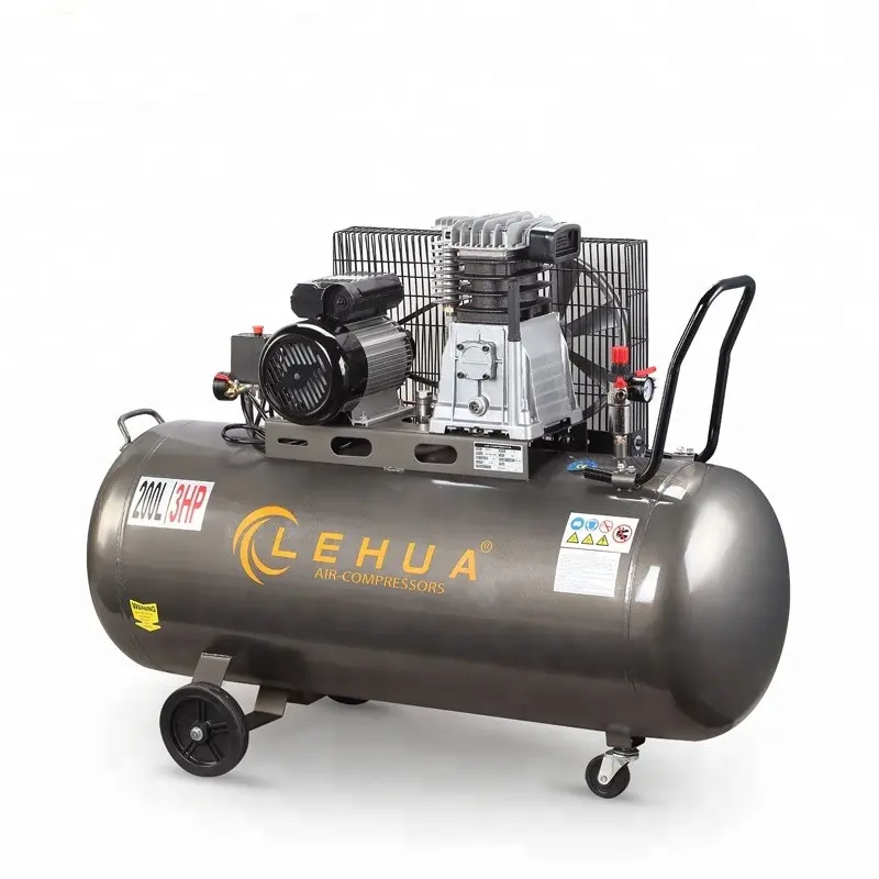 Neue Technologie 8 bar 100 Liter 200 Liter elektrischer tragbarer Kompressor Riemen antrieb Italien Luft kompressor